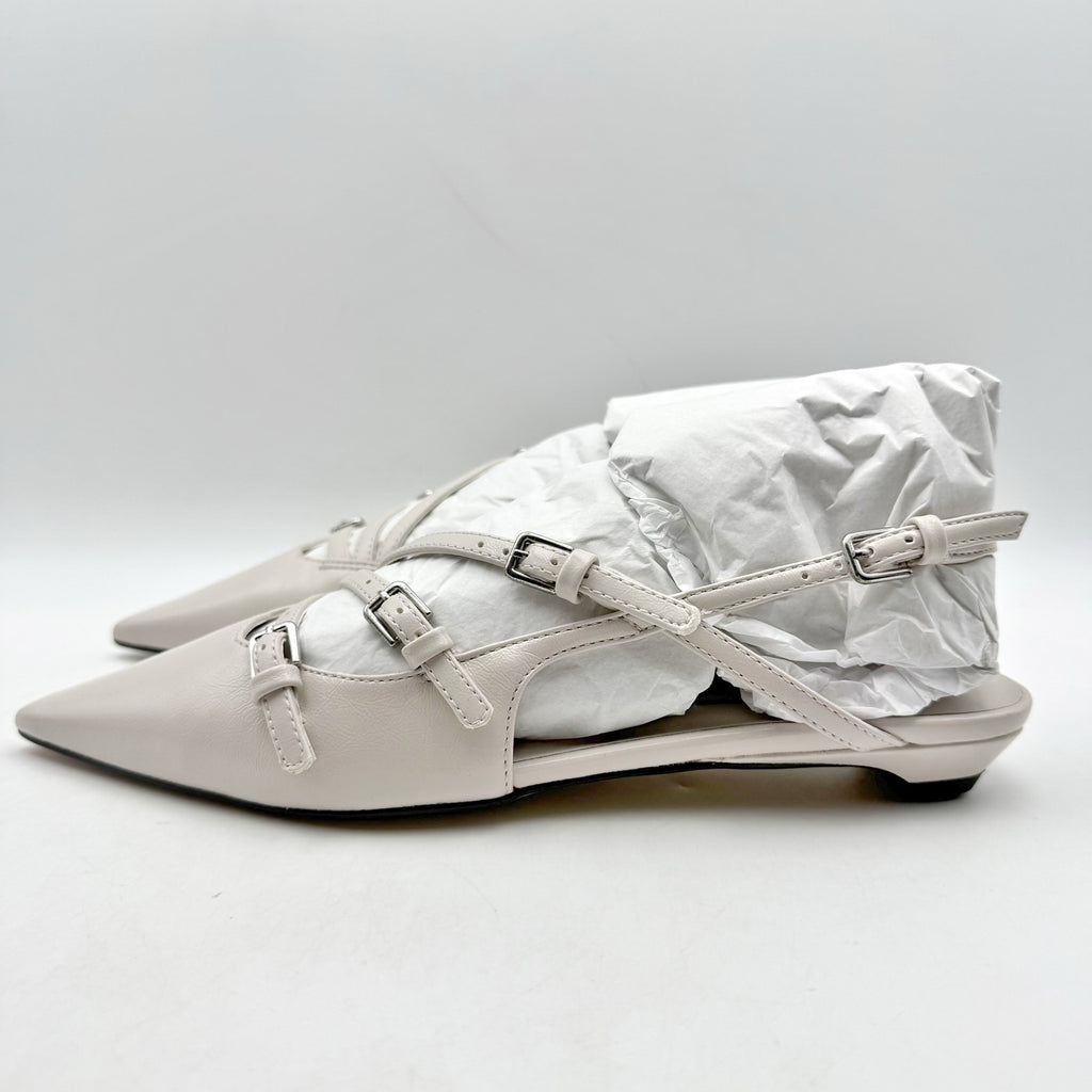 Steve Madden Womens Peony Mules US 7 M Off White Bone Slingback NIB