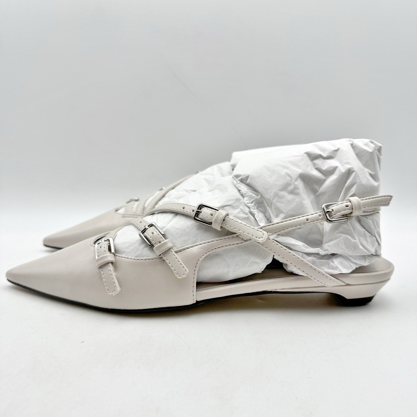 Steve Madden Womens Peony Mules US 7 M Off White Bone Slingback NIB