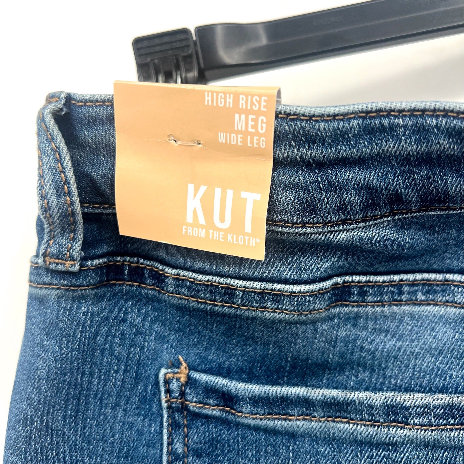 KUT FROM THE KLOTH Meg Wide Leg Ankle Jeans Size 18 Loyalty Blue Seamed NWT