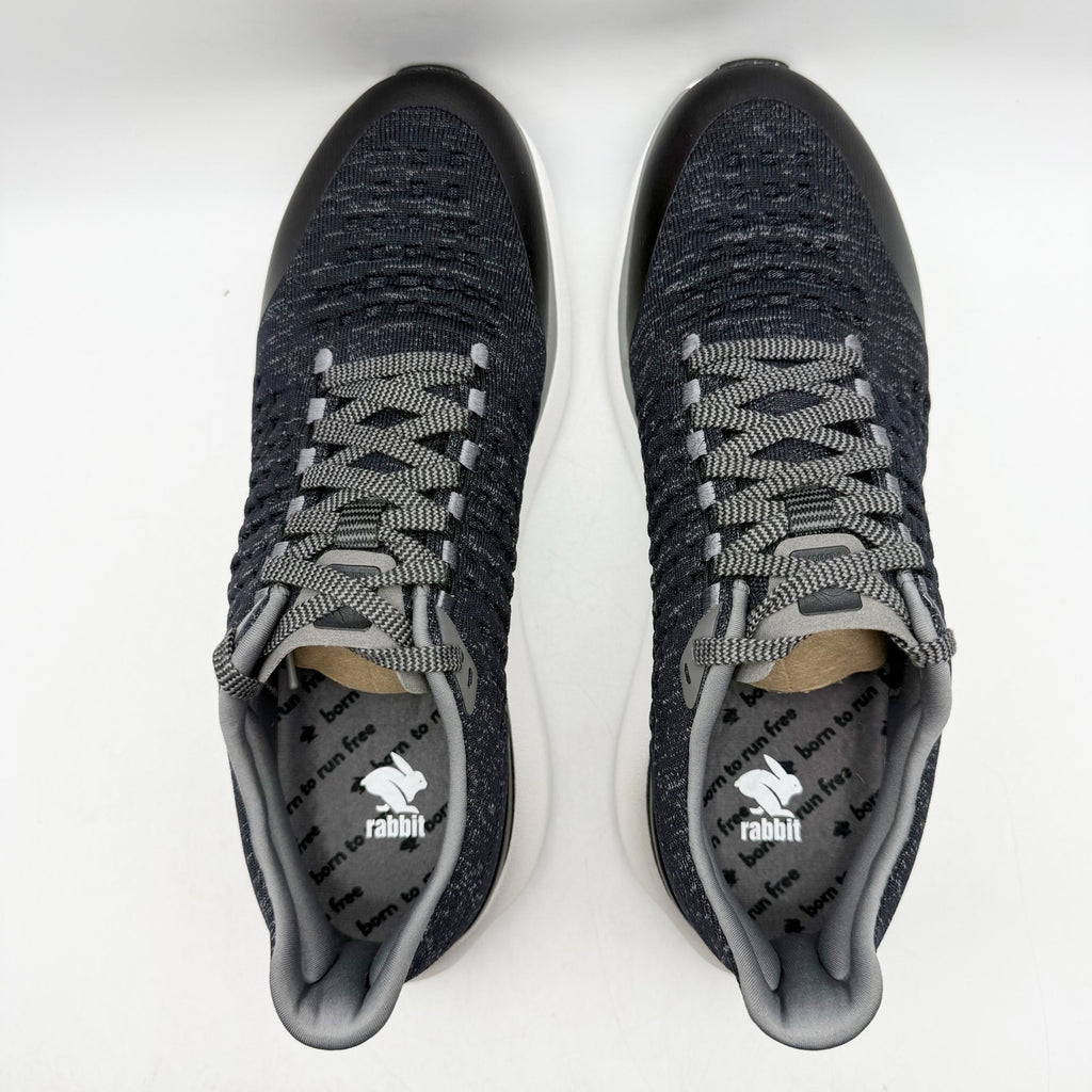 Rabbit Mens Dream Chaser Running Shoes Size 12.5 Black White Athletic NIB