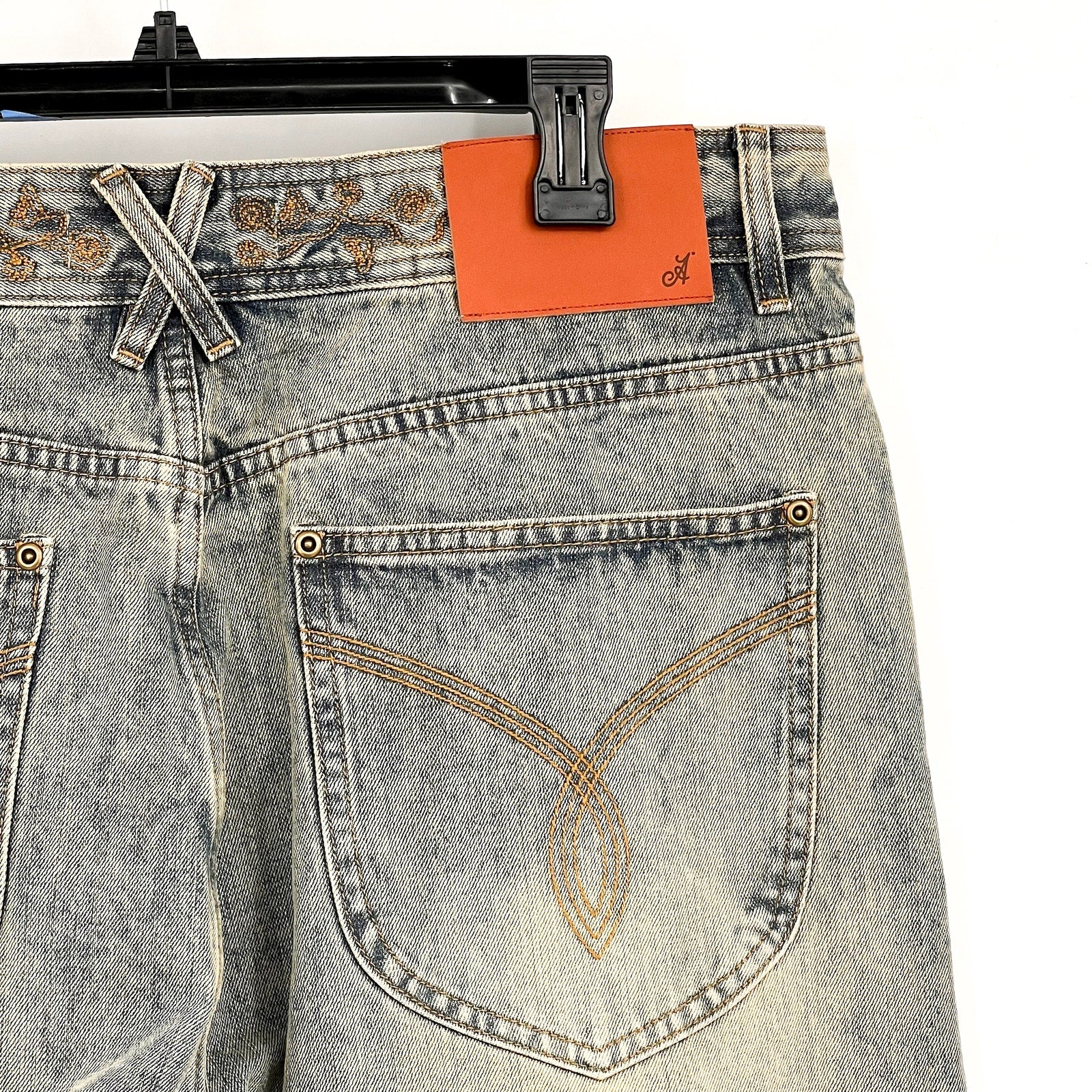 ADIDEM ASTERISKS Men's Rivet Chainstitch Selvedge Denim Jeans XXL Rust Wash NWOT