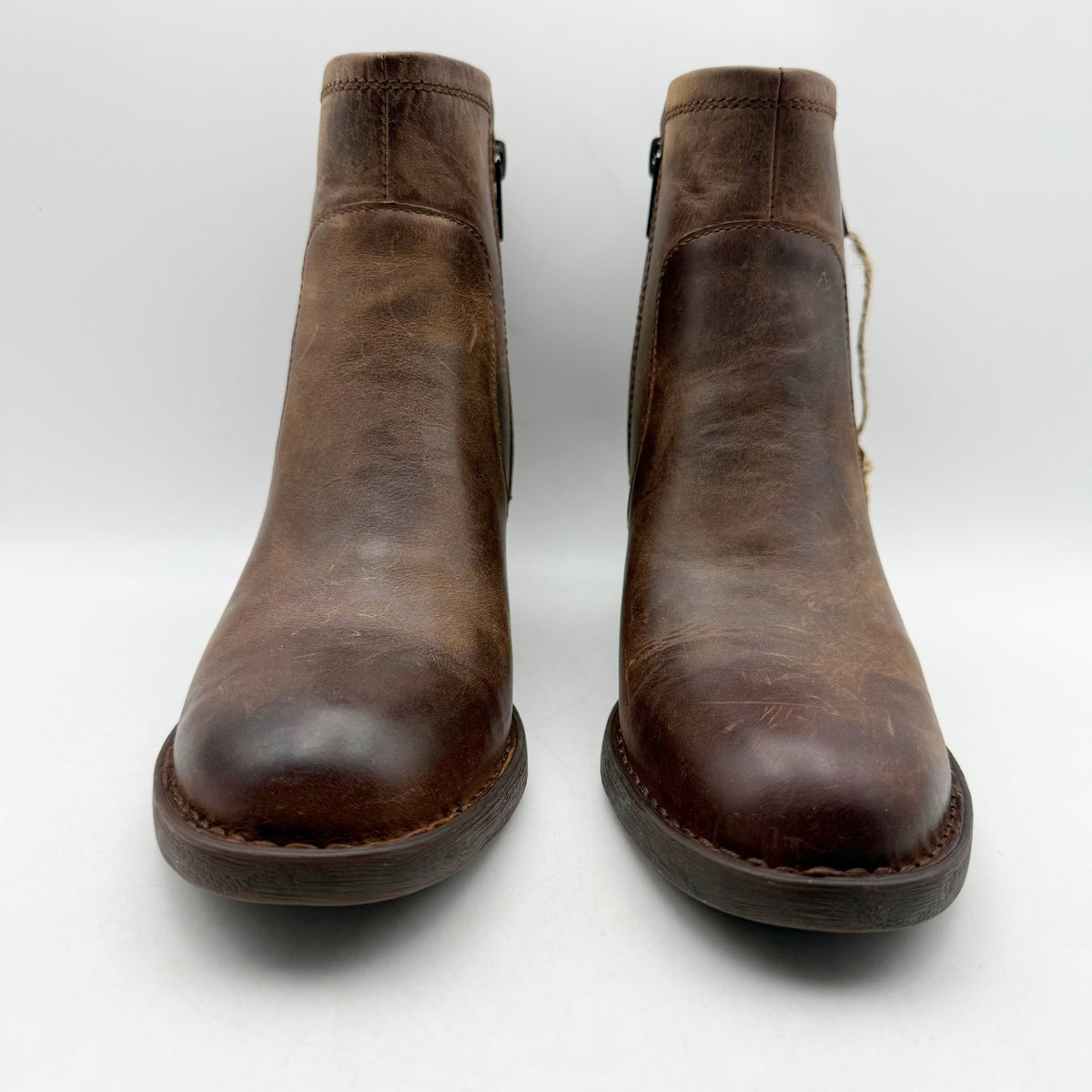 BORN Womens Rigby Ankle Boots Size 6.5 M Brown Leather NIB