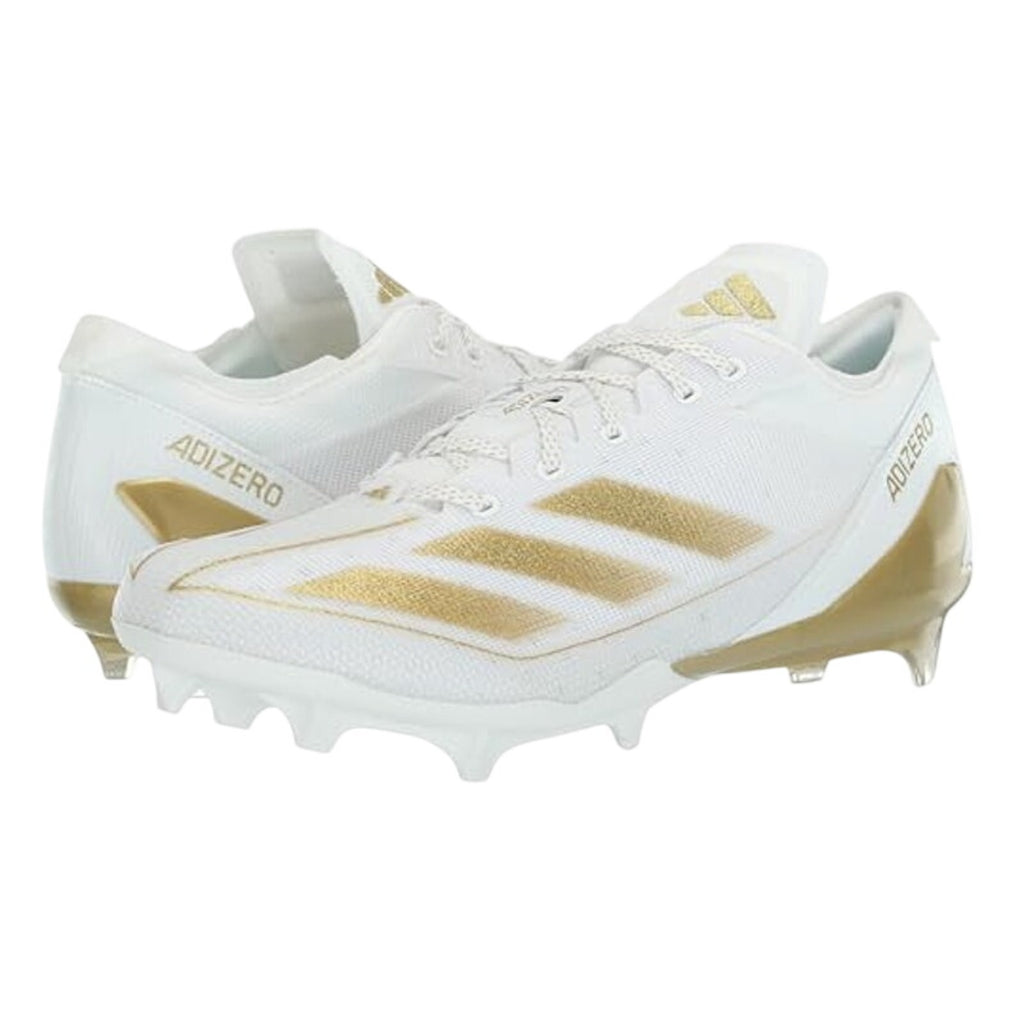 Adidas Mens Adizero Electric Football Cleats Size 9 White Gold IE4381 NWOB