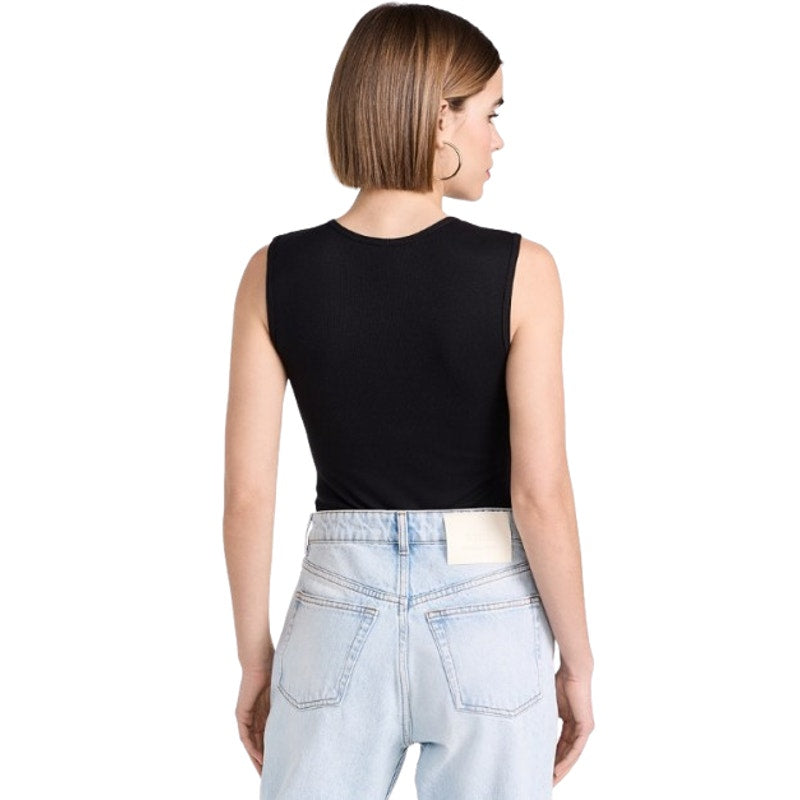 COMMANDO Women's Luxury Rib Signature Bodysuit XL Black Stretch Sleeveless NWT