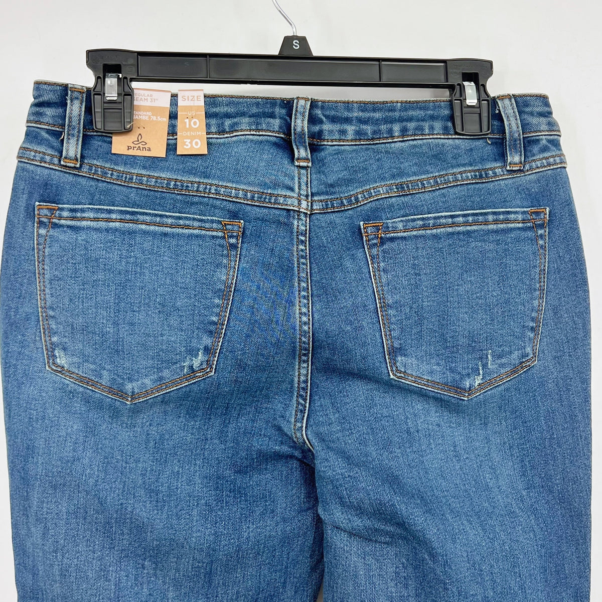 PRANA Womens Sienna Skinny Jeans Size 10 30x31 True Blue Stretch Mid Rise NWT