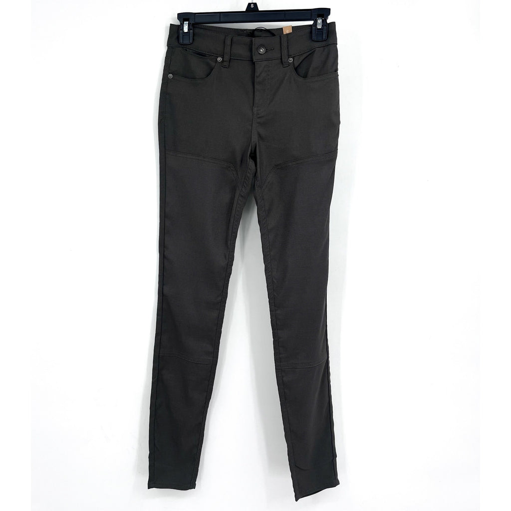 PRANA Women's Southport Skinny Stretch Pants Size 2 Gray Dark Iron Mid Rise NWOT