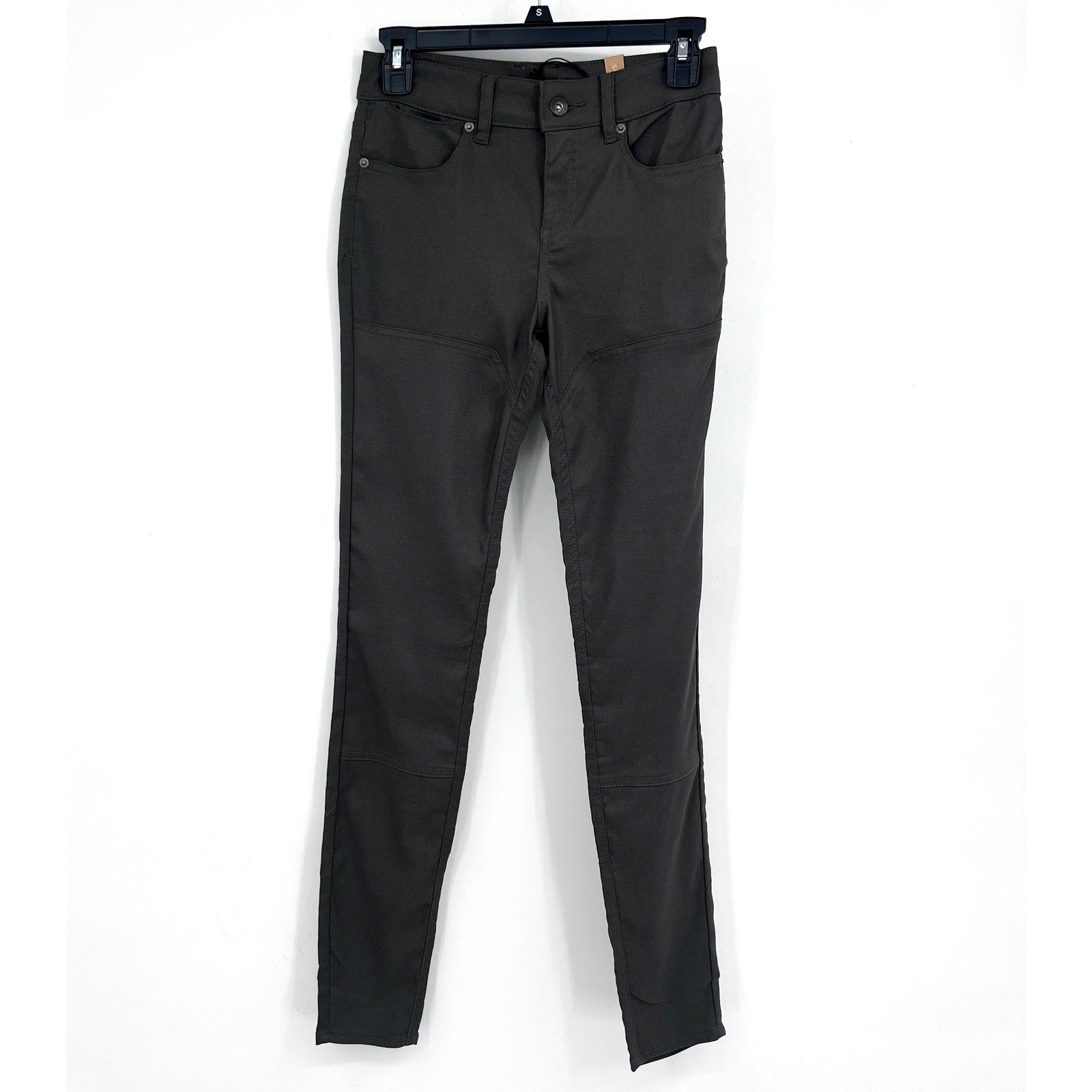 PRANA Women's Southport Skinny Stretch Pants Size 2 Gray Dark Iron Mid Rise NWOT