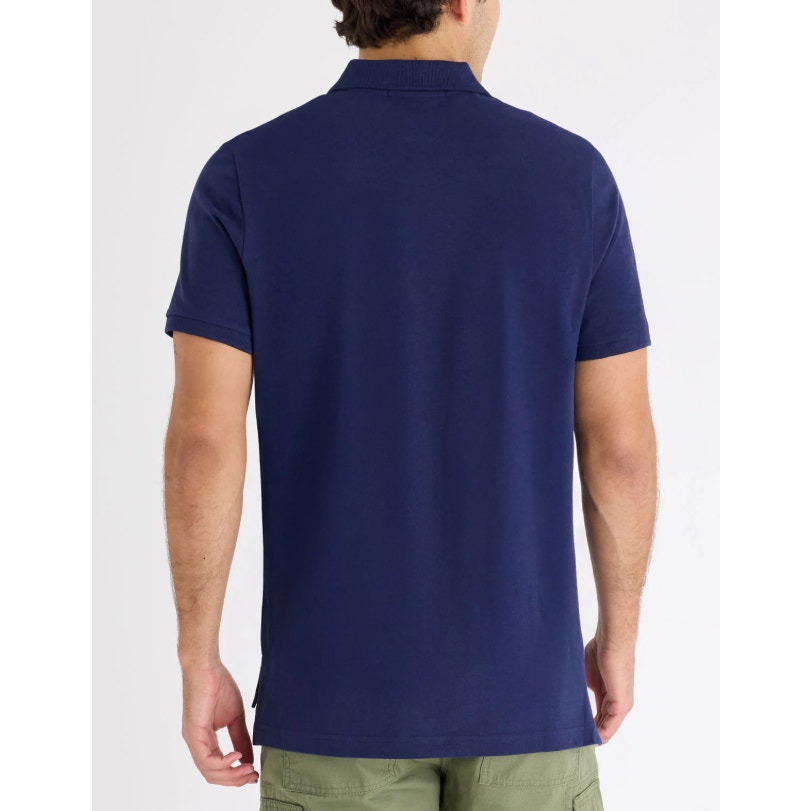 U.S. POLO ASSN. Men's Solid Pique Polo Shirt Large Classic Navy Blue Logo NWT