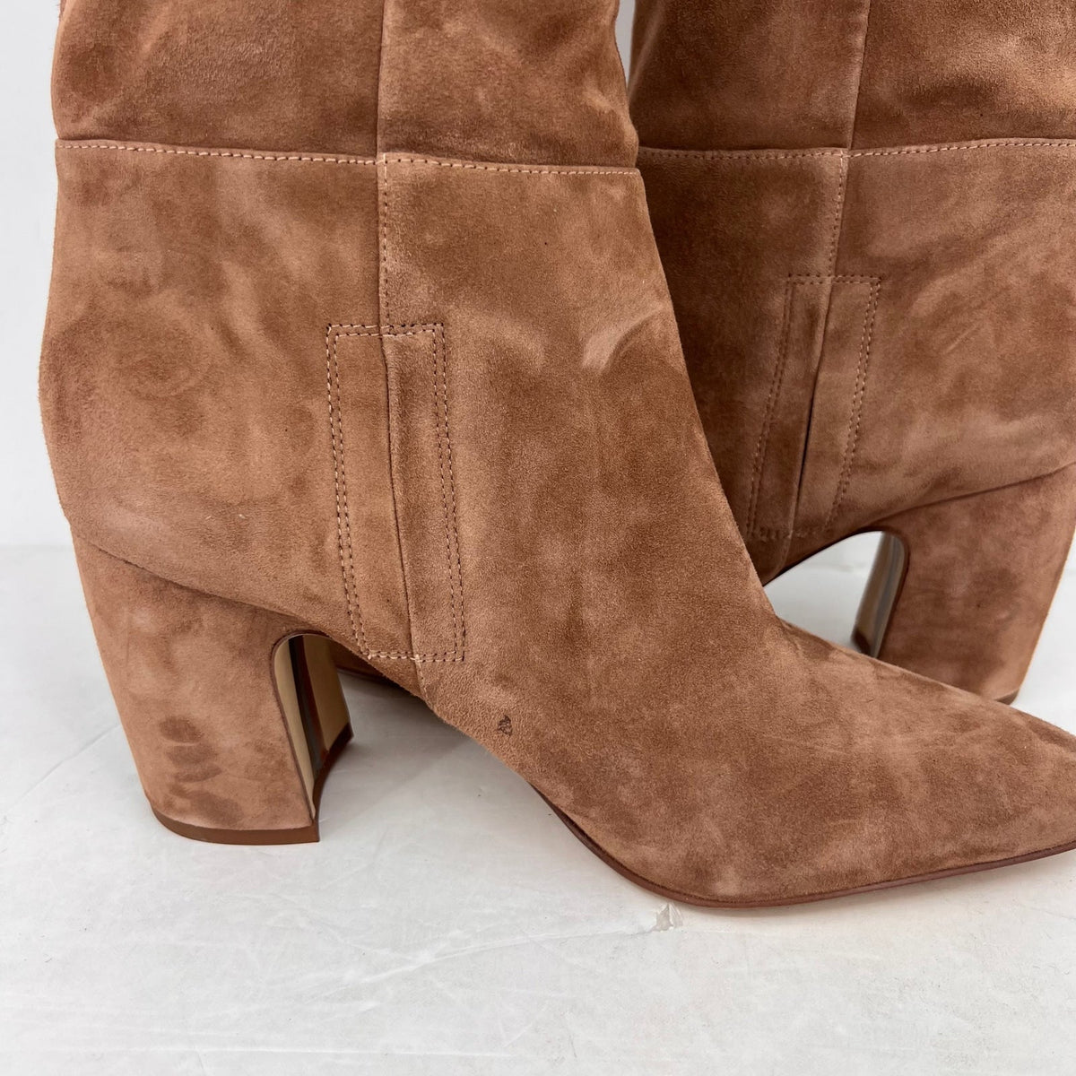 Sam Edelman Womens Hiltin Knee High Boots Size 10 EU 40 Tan Praline Suede NWOB