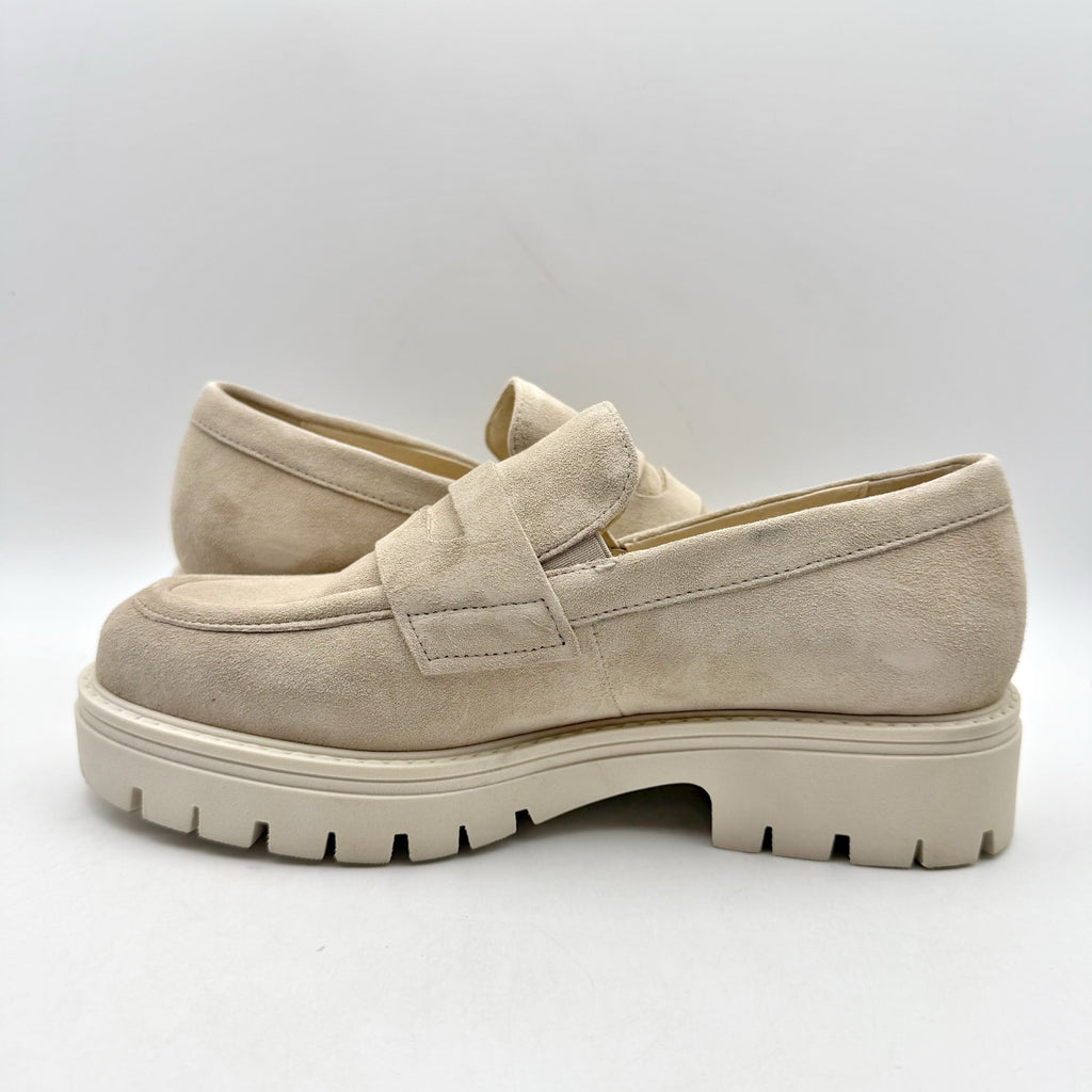 Gabor Womens 22.453 Platform Loafers UK 4 US 6.5 Beige Suede NWOB