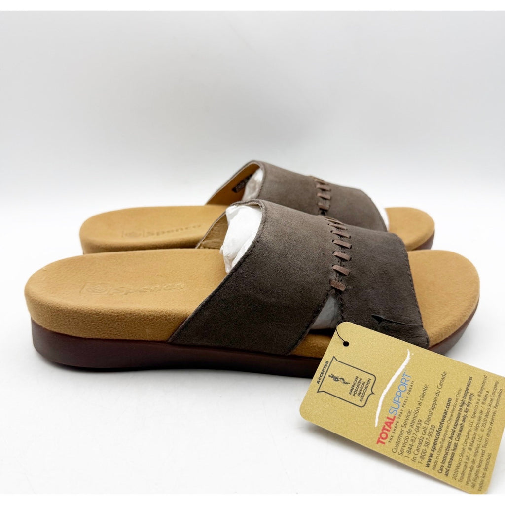 Spenco Women's Twilight Woven Slide Sandals Size 9.5 Brown French Roast NIB