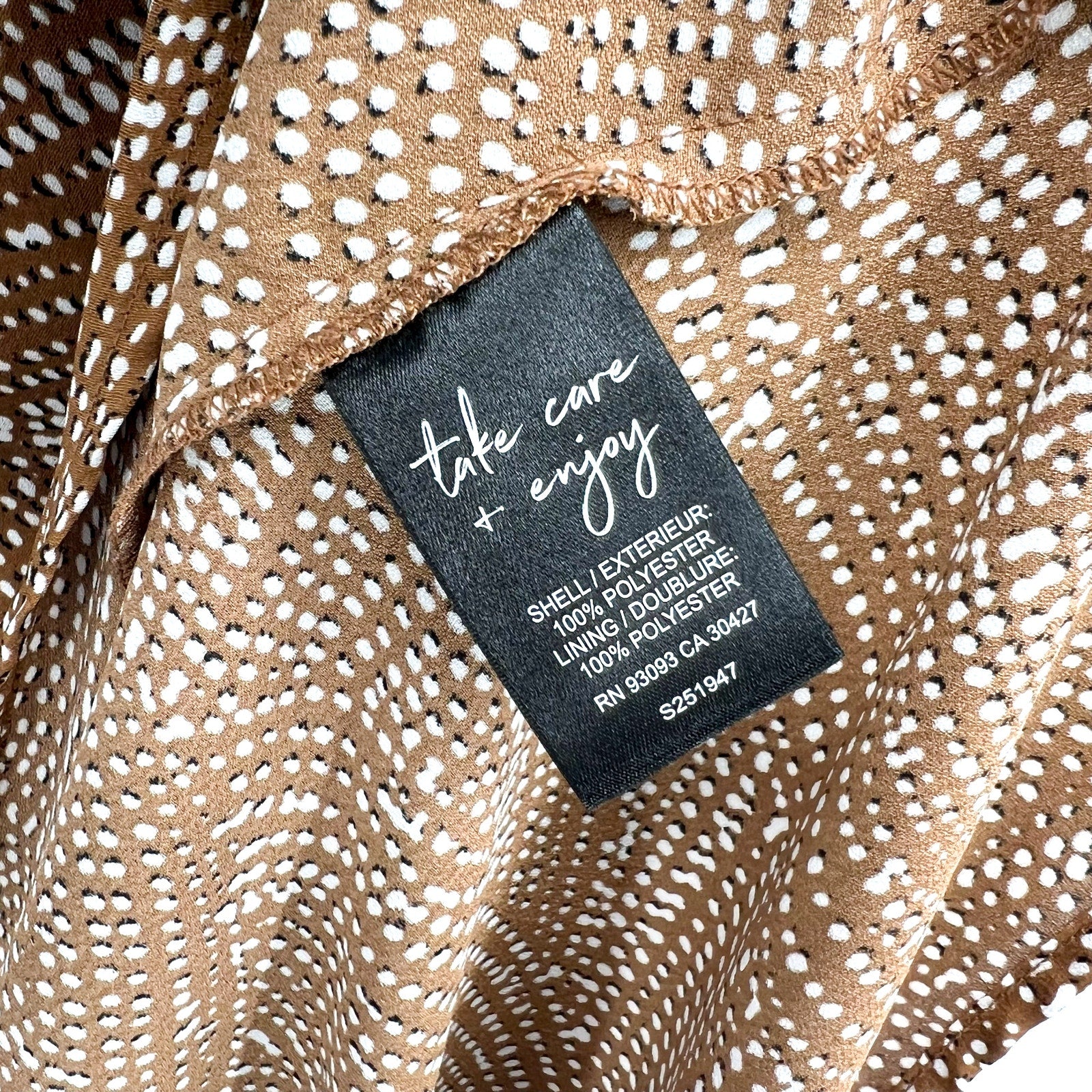 NIC+ZOE Womens Swirling Sands Bianca Dress Large Neutral Tan White Tank NWT