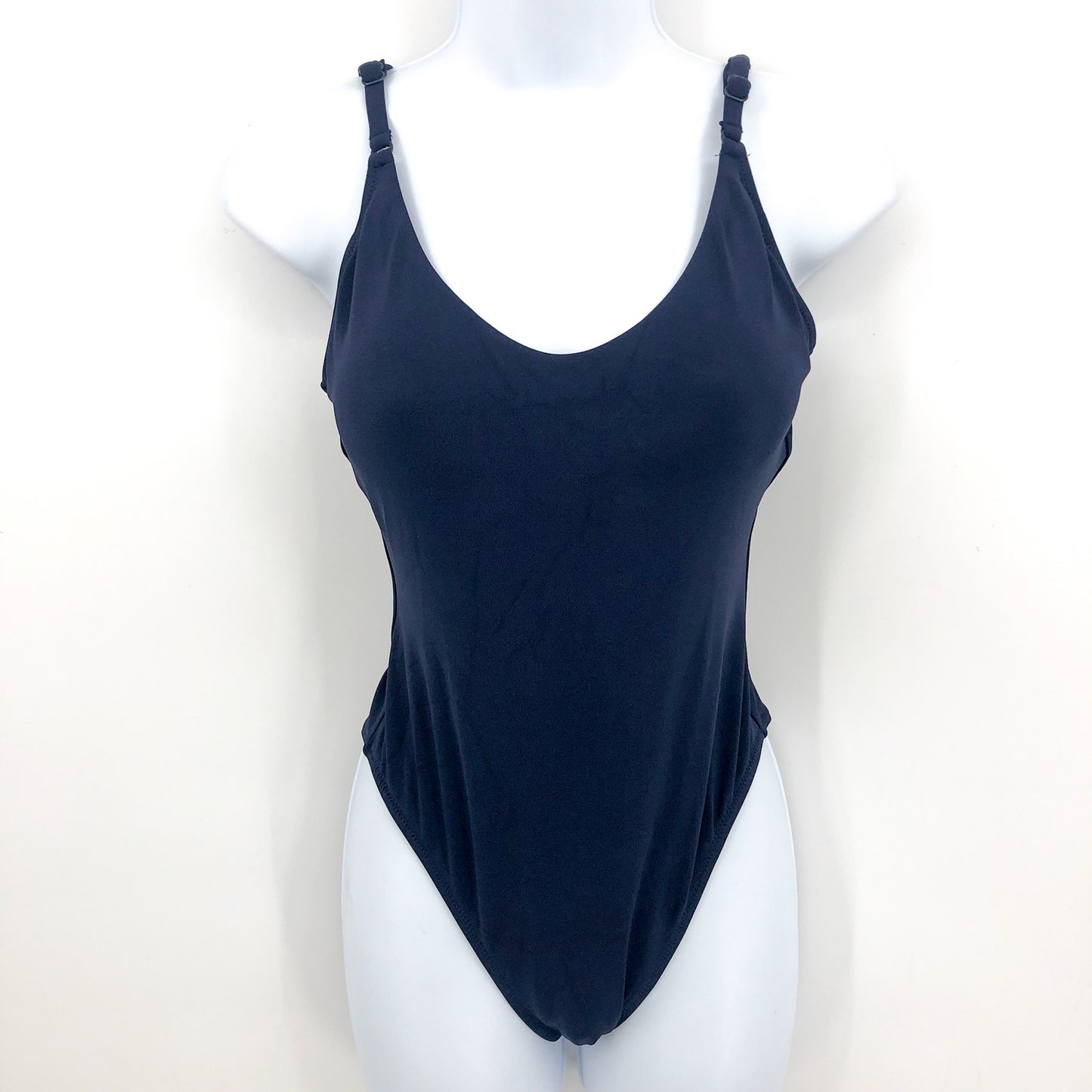 ROBIN PICCONE Ava Scoop Neck Mio One Piece Swimsuit Size 12 Navy Blue NWT