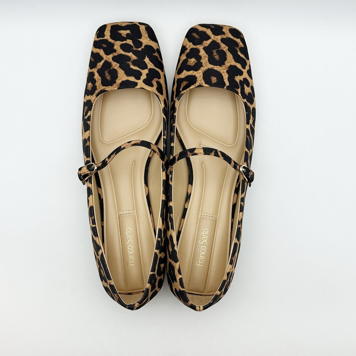 Franco Sarto Womens Tinsley Mary Jane Flats Size 11 M Leopard NWOB