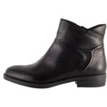 David Tate Womens Ania Ankle Bootie US 8.5 Wide Black Leather NWOB