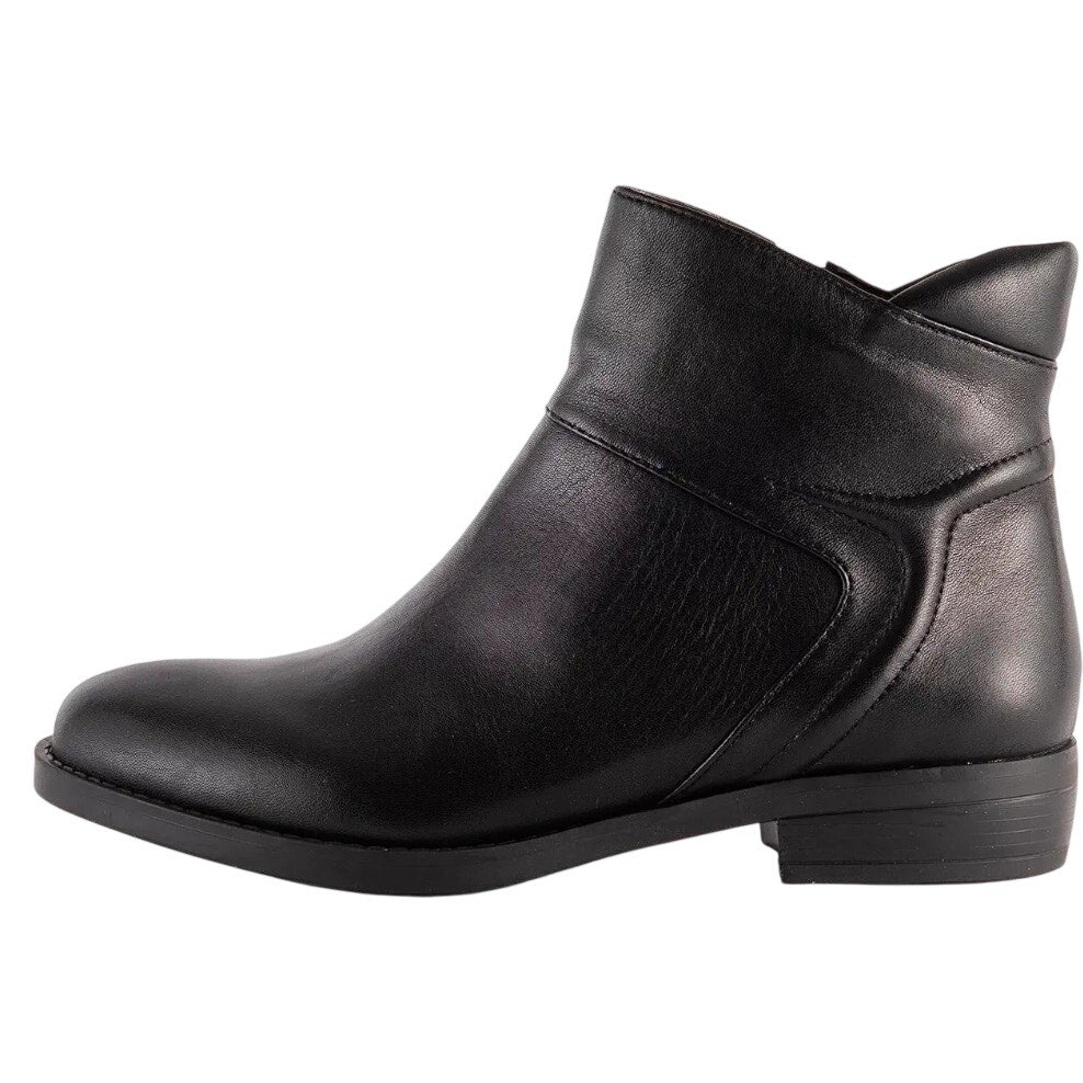David Tate Womens Ania Ankle Bootie US 8.5 Wide Black Leather NWOB