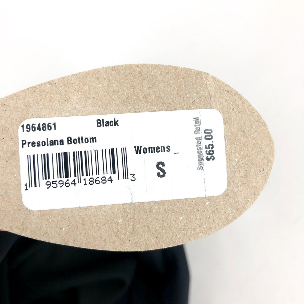 PRANA Women's Presolana Bikini Bottoms Small Black Hipster Swim NWT