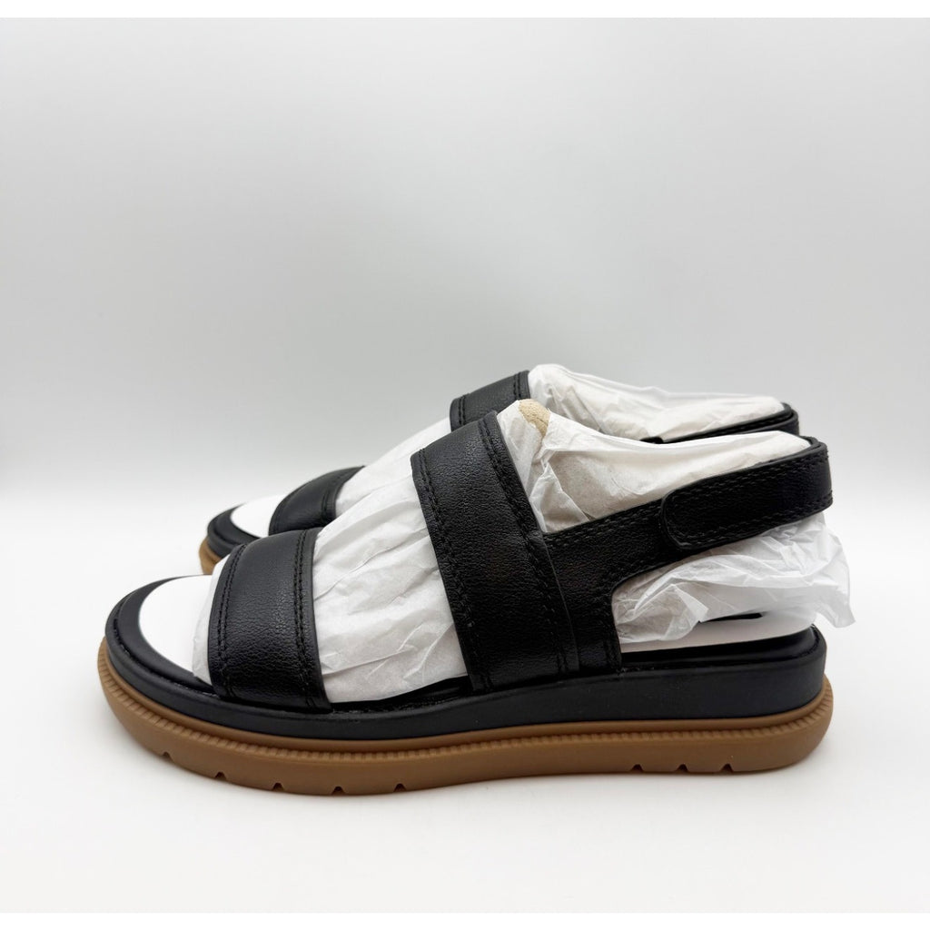 Naturalizer Womens Attract Platform Sandals Size 9 Wide EU 40 Black NIB
