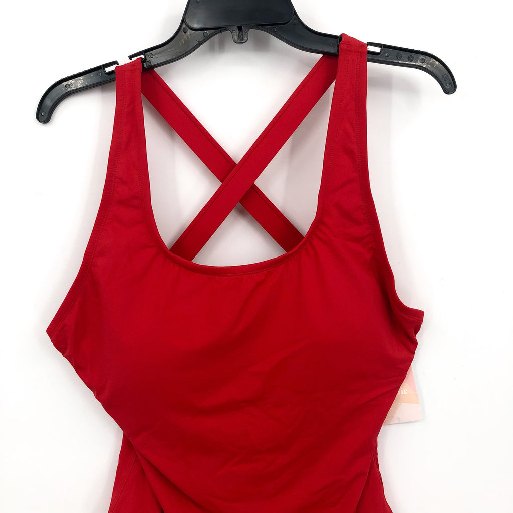ANDIE Women Tulum One Piece Swimsuit 3XL 20 Cherry Red Flat Cross Strap NWT