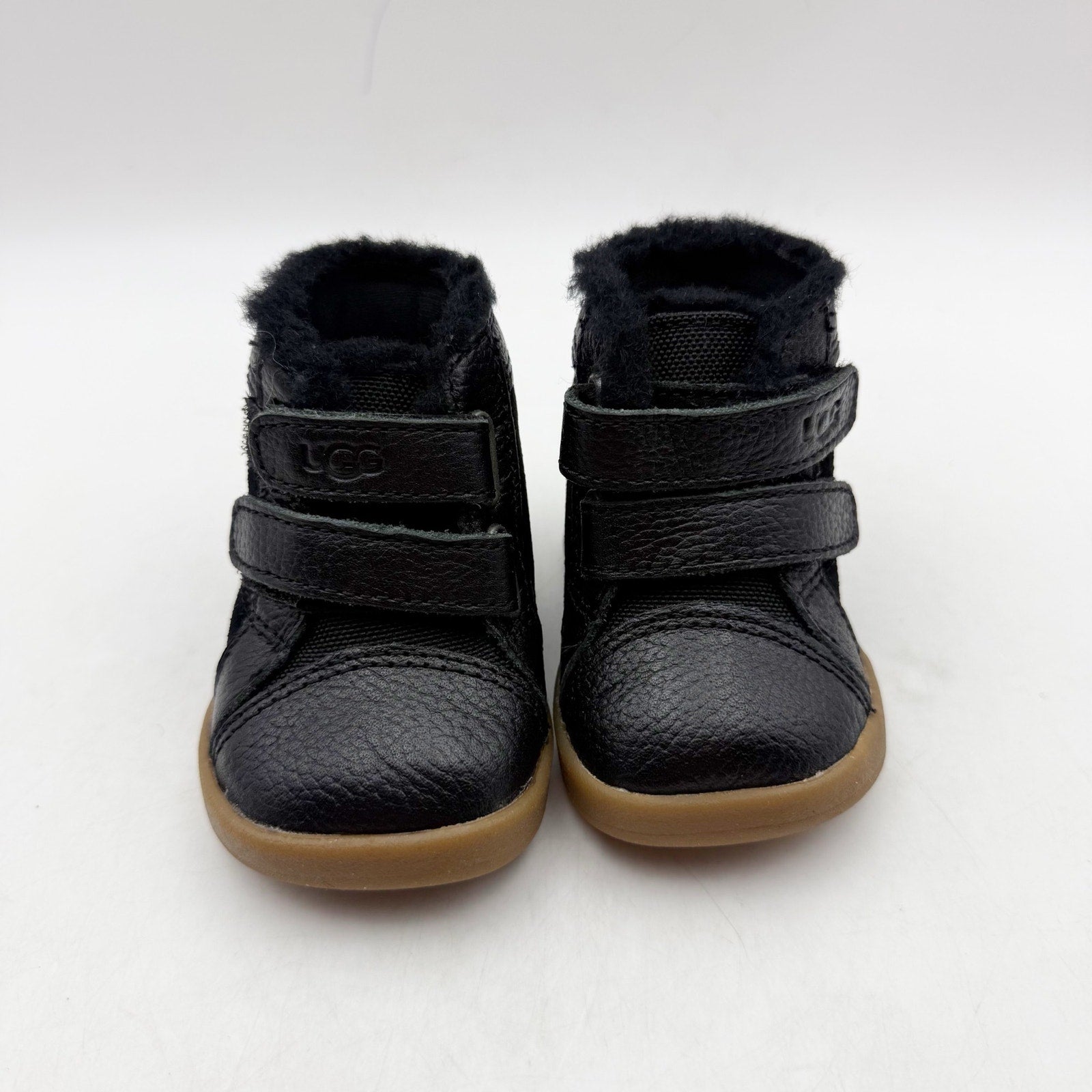 UGG Baby Rennon ll Boots US 0/1 XS Black Suede Leather NIB