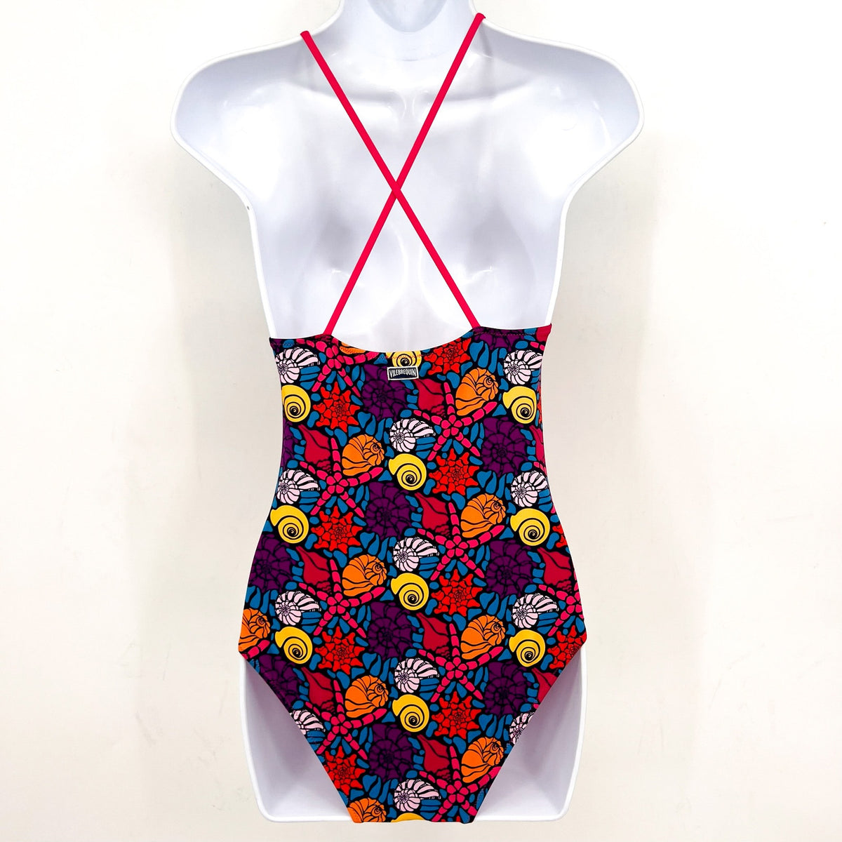 VILEBREQUIN Girls Noumea Sea Shells One-Piece Swimsuit 14ANS Blue Marine NWT