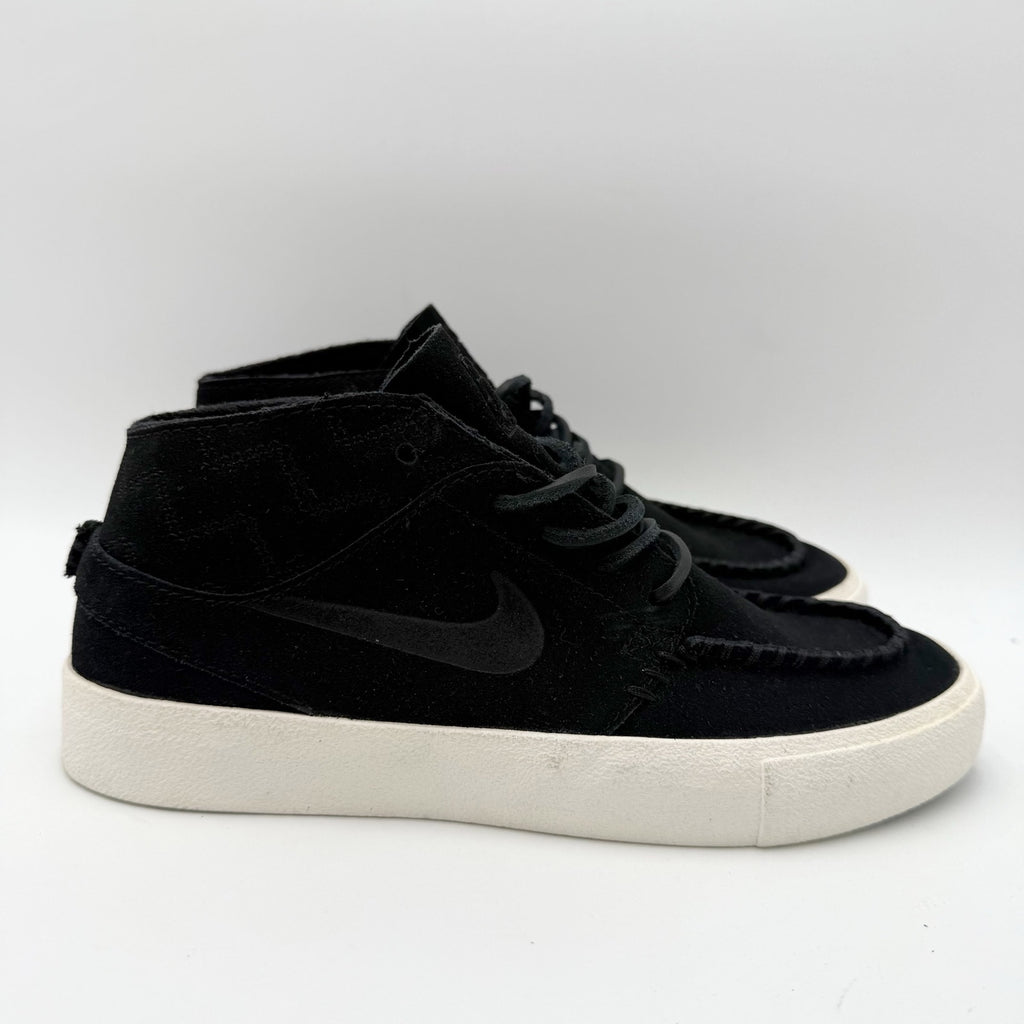 Nike Big Kids Zoom Stefan Janoski Mid SB Sneakers Size 5.5 Black Leather NWOB