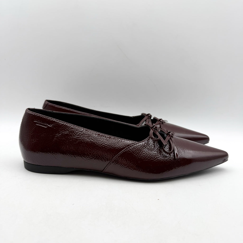 Vagabond Womens Hermine Ballet Flats EU 36 US 6 Red Burgundy Patent Leather NWOB