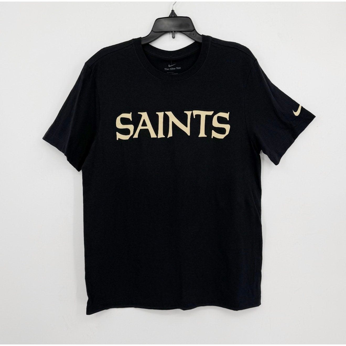 NIKE Mens New Orleans Saints Wordmark Essential T-Shirt Small Black NWT N199-00A