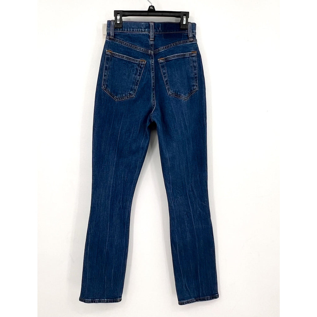 ABERCROMBIE & FITCH Womens 90s Slim Straight Jeans SIZE 24 US 00 Dark Marble NWT
