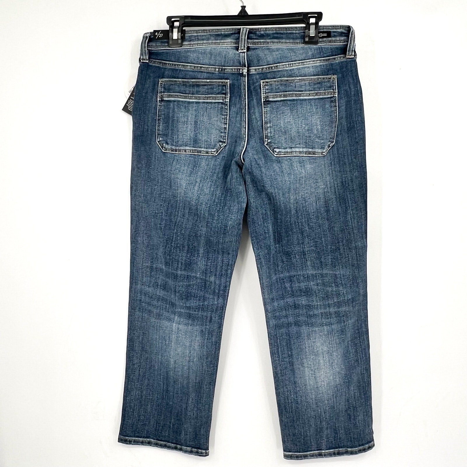 LIVERPOOL Womens Easy Utility Jeans Size 27 US 4 Blue Macbride Side Button NWT