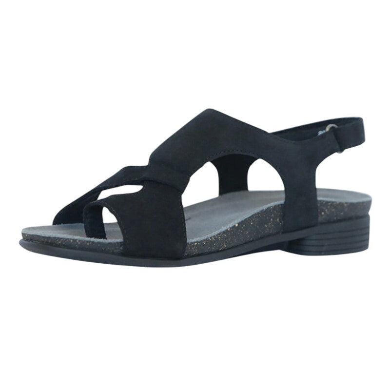 Munro Womens Meghan Asymmetric Slingback Sandal US 9 Super Slim Black NWOB