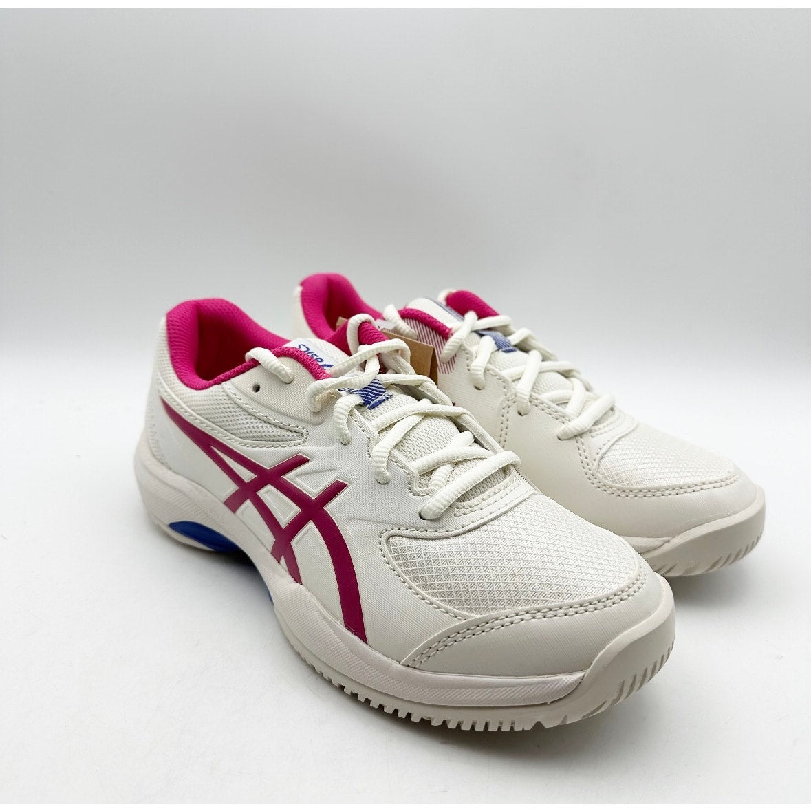 ASICS Kids Gel-Game Grade School Athletic Shoes US 4 White Pink Tennis Court NIB