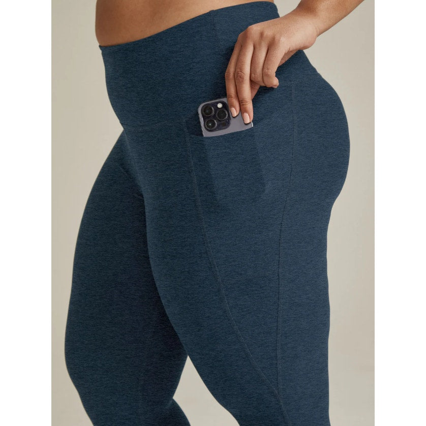 BEYOND YOGA Women's Out Of Pocket Midi Legging Medium Nocturnal Navy Blue NWT