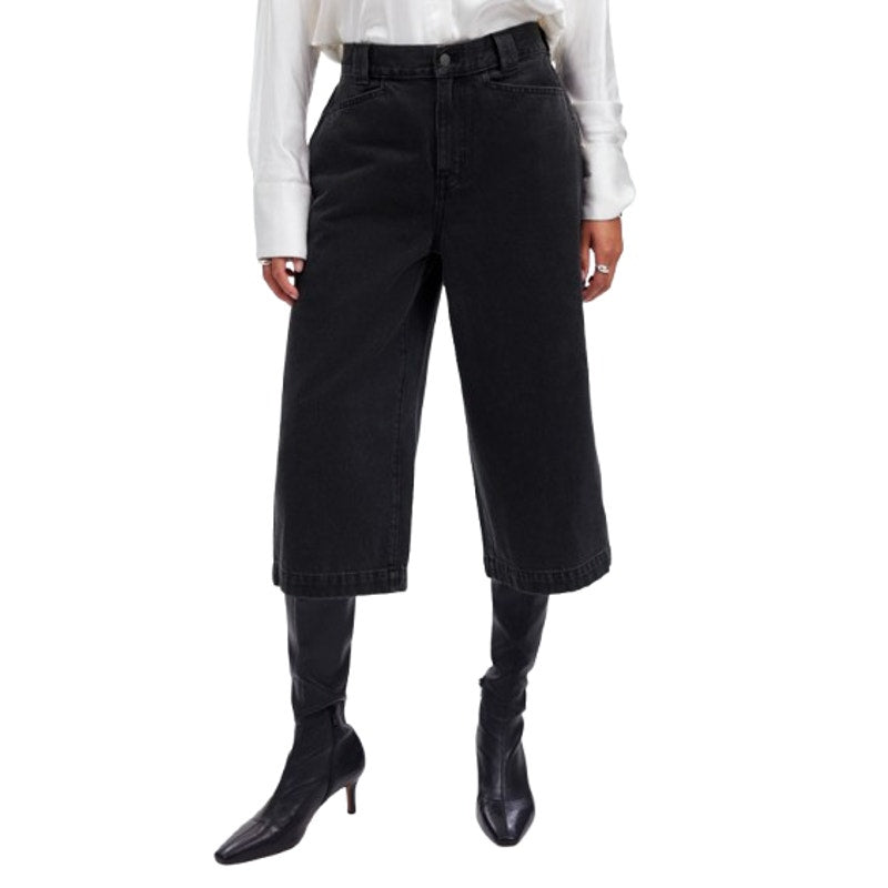 MADEWELL Women's Denim Culottes Size 31 US 10 Black Johnston High Rise NT218 NWT