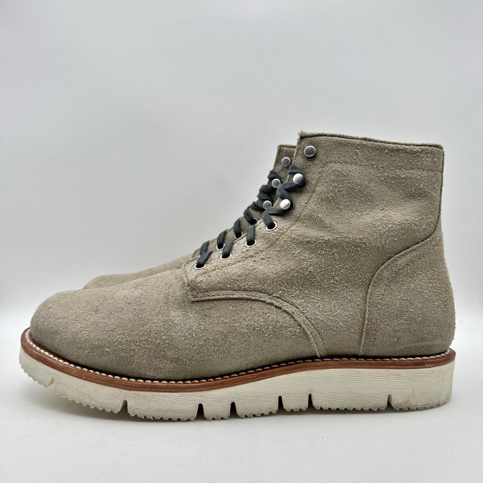 Georgia Boot Mens Small Batch Cut Wedge Ankle Boot US 13 Wide Grey Suede NWOB