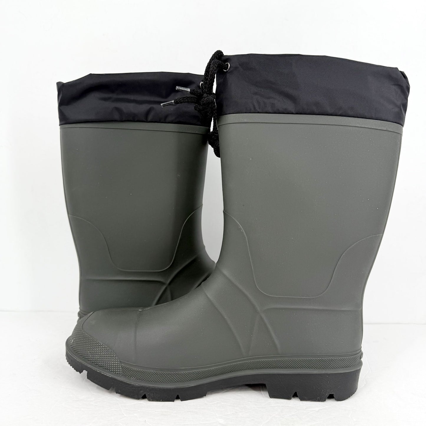 Kamik Mens Forester Winter Rainboots US 13 D Black Khaki Waterproof NWOB