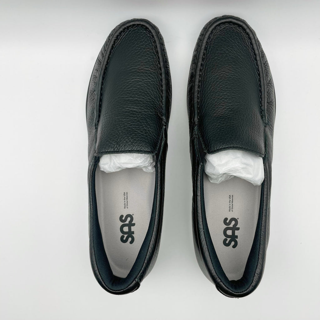 SAS Womens Twin Slip On Walking Shoes US 9.5 M EU 40-41 Black Leather NIB
