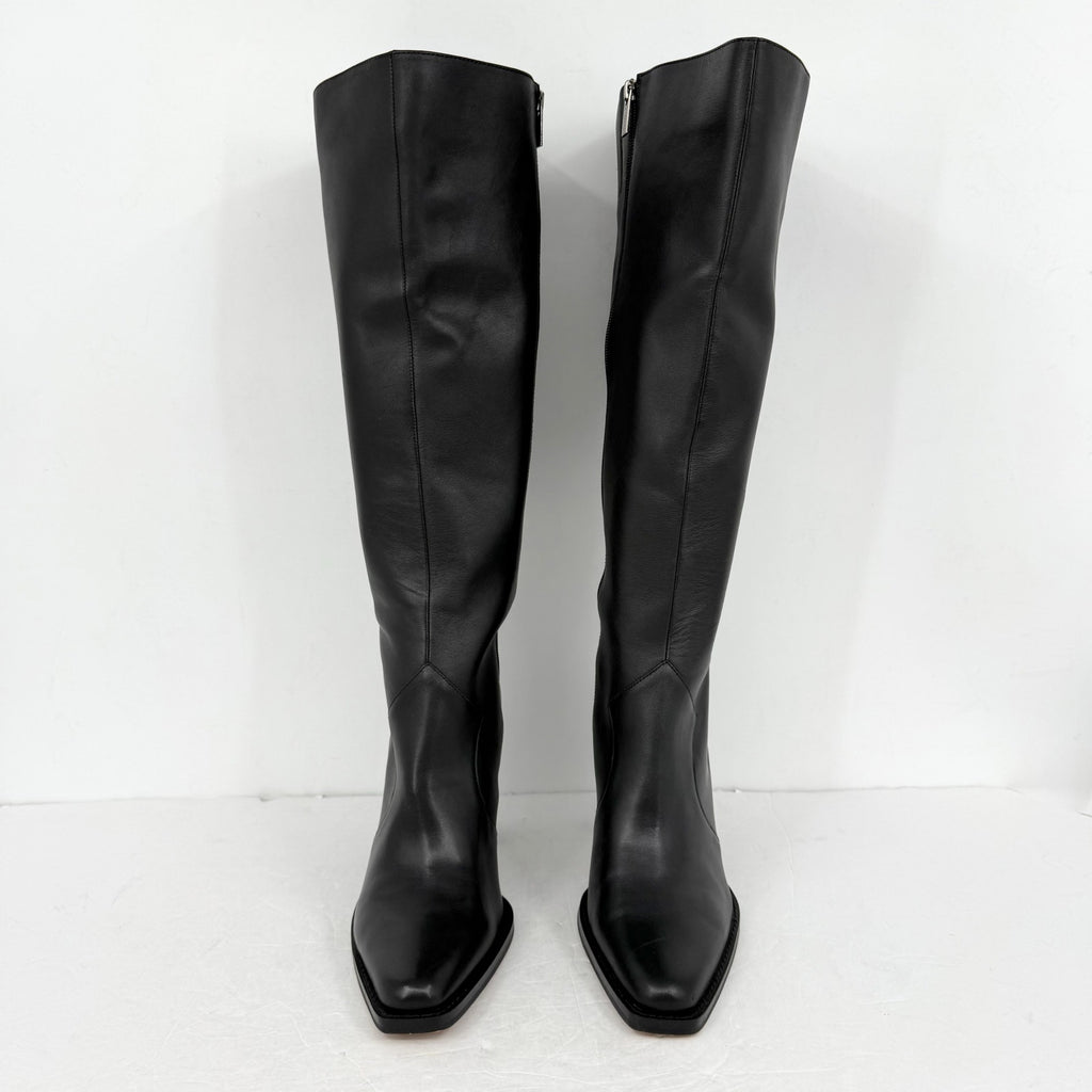 Vince Camuto Womens Lecheya Knee High Boot US 11 M Wide Calf Black Leather NWOB