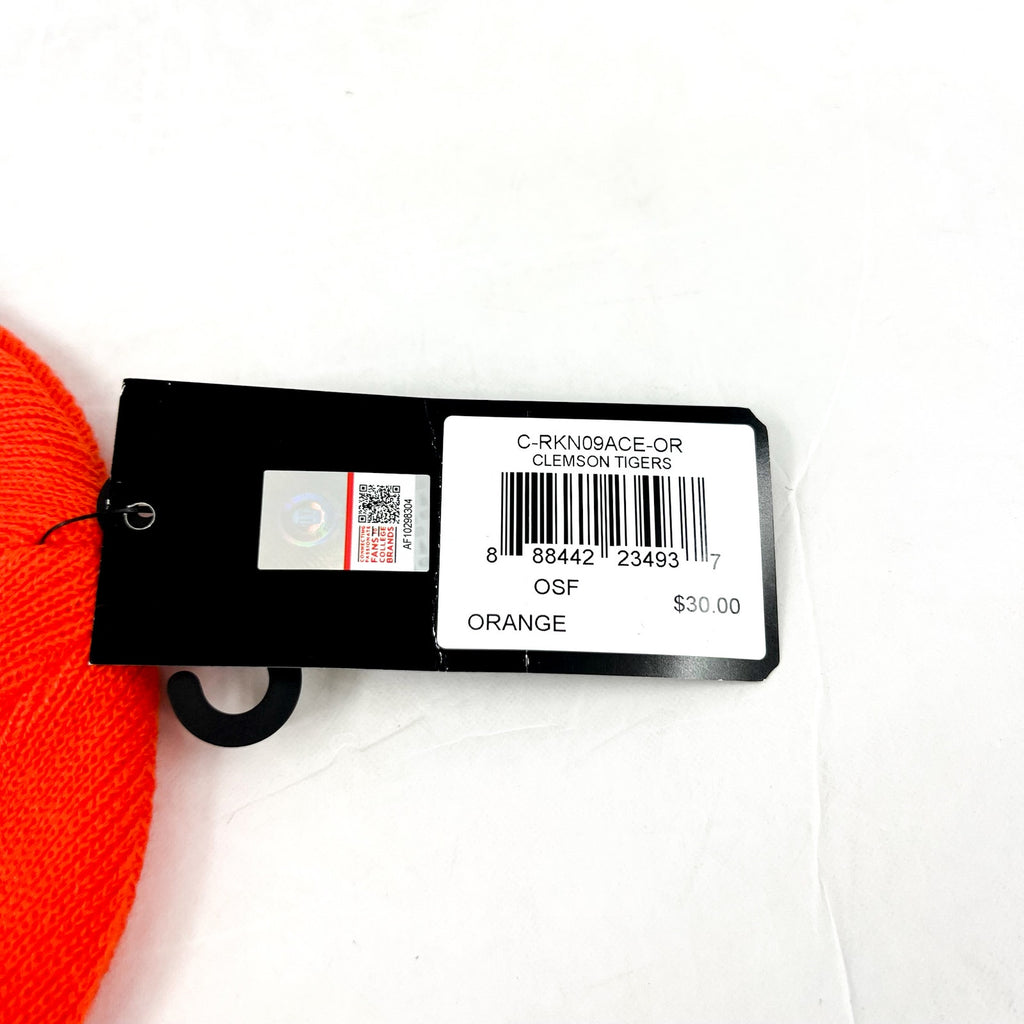 47 BRAND Mens Clemson Tigers Harbor Cuffed Knit Hat One Size Orange NWT