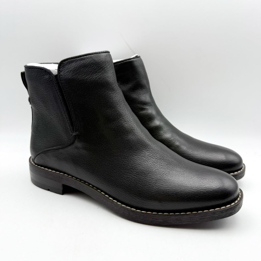 Franco Sarto Womens Marcus Ankle Bootie Size 7 M EU 37 Black Leather Boots NIB