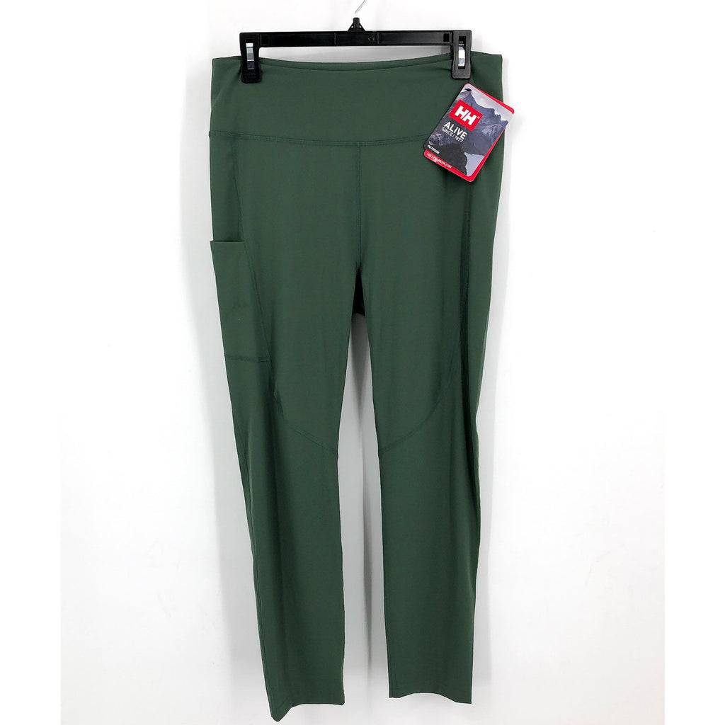 HELLY HANSEN Women's Rapide Trail Leggings XL Spruce Green Athletic Pocket NWT