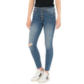KUT FROM THE KLOTH Donna Ankle Skinny Jeans Size 0 Blue Distressed High-Rise NWT