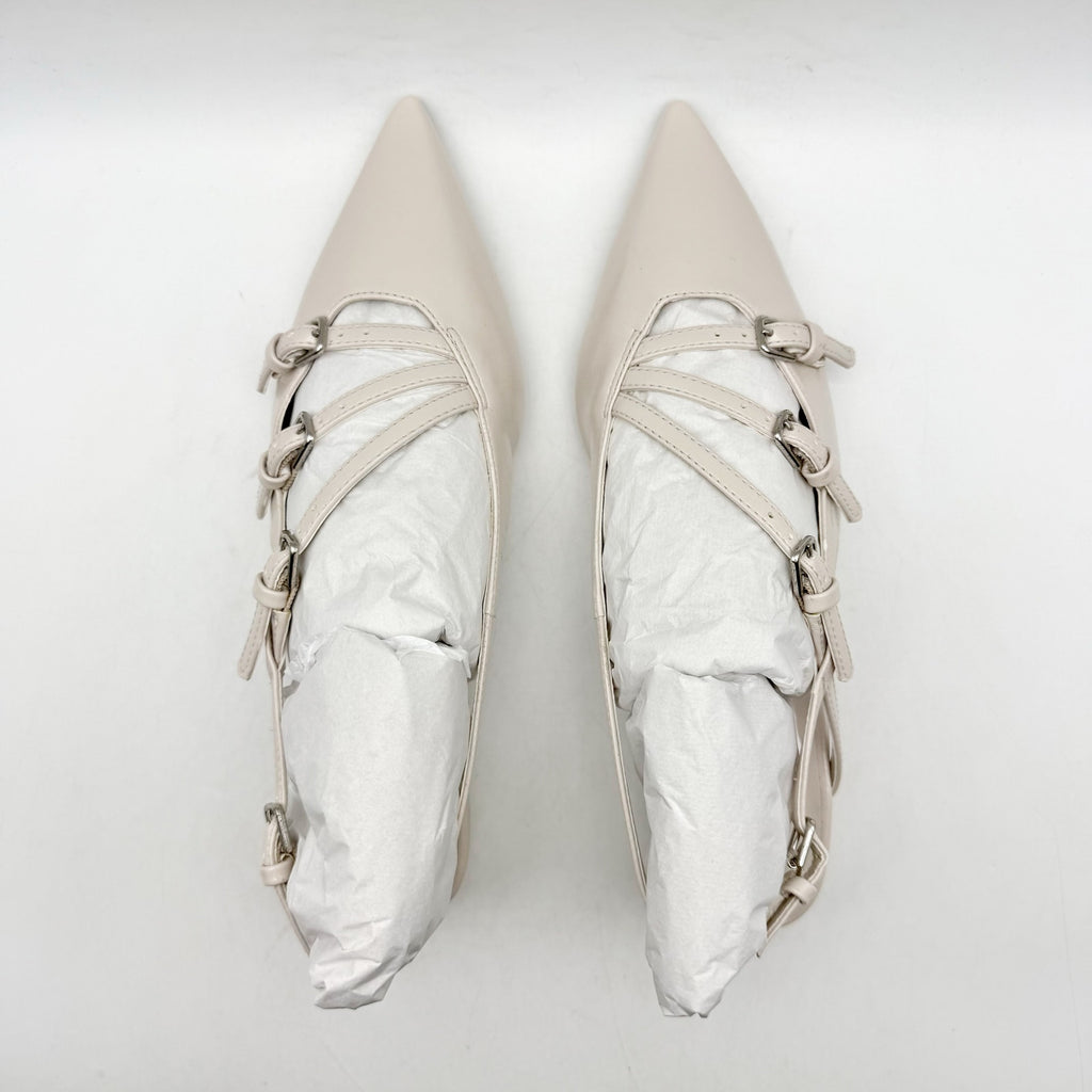 Steve Madden Womens Peony Mules US 7 M Off White Bone Slingback NIB