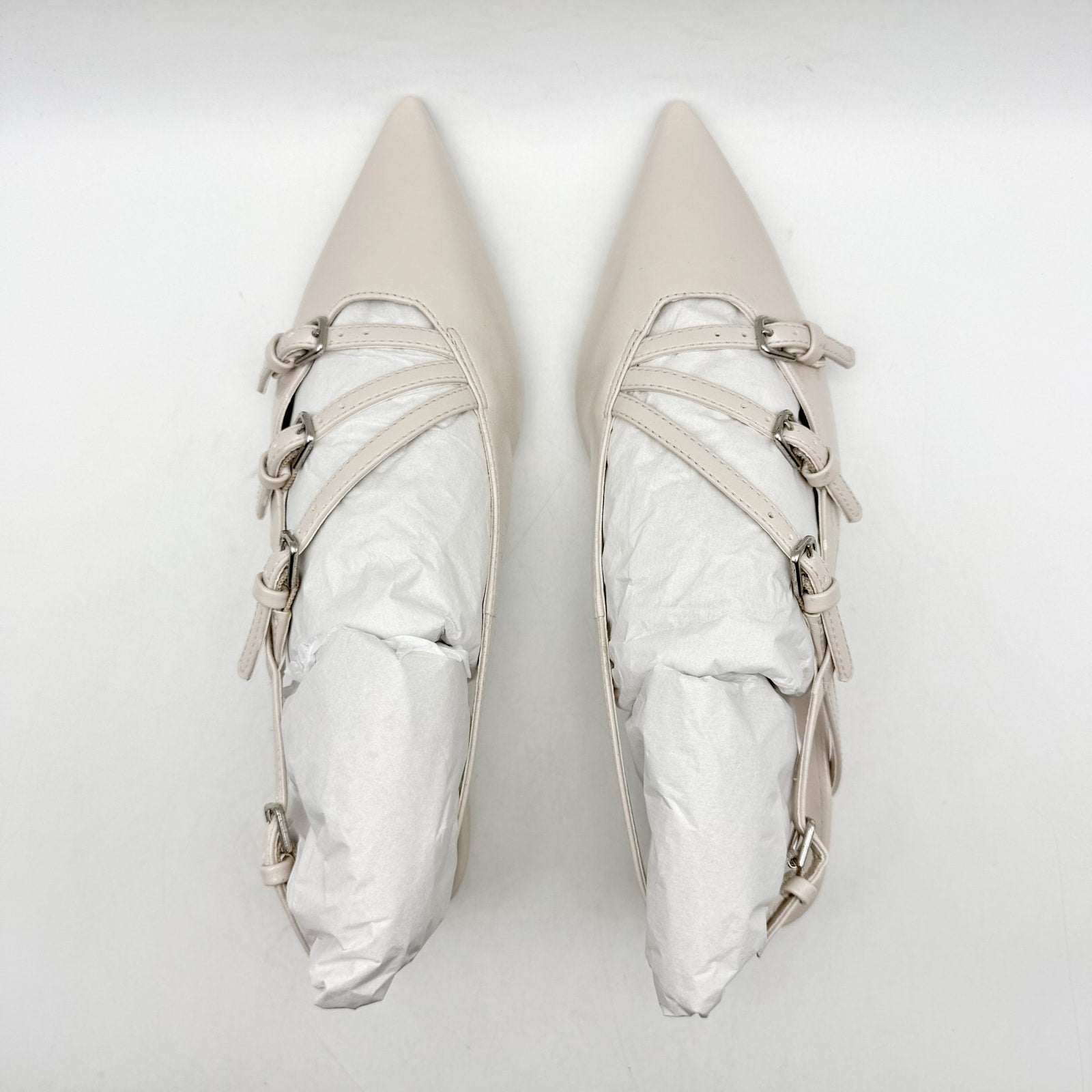 Steve Madden Womens Peony Mules US 7 M Off White Bone Slingback NIB