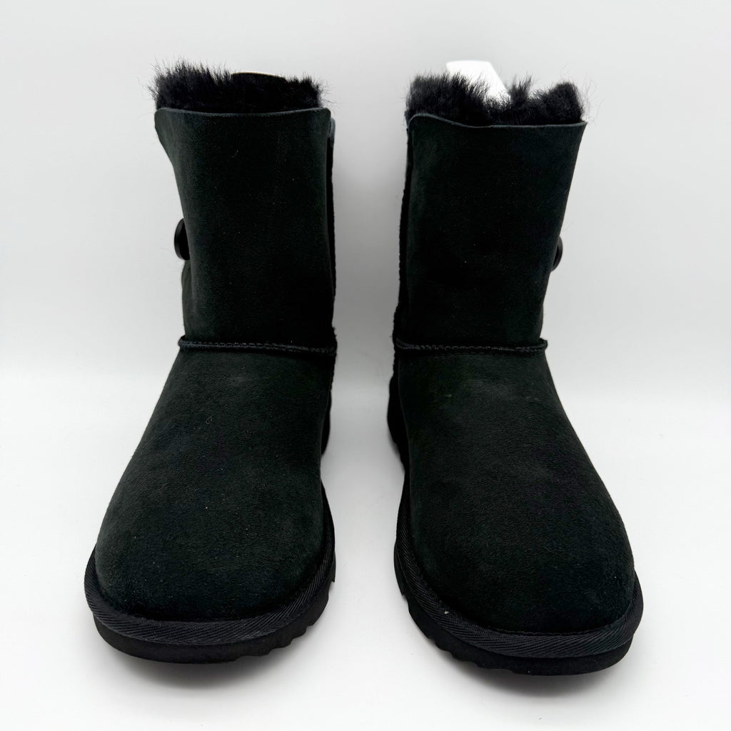 UGG Kids Bailey Button II Winter Boot US 6 EU 38 Black Sheepskin NIB