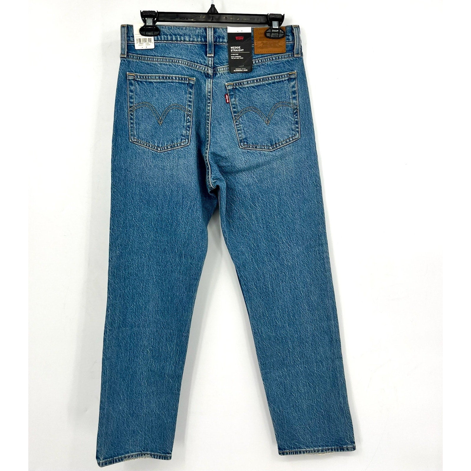 LEVI'S Women's Wedgie Straight Jeans 28x28 Calling All Blue 34964-0178 NWT