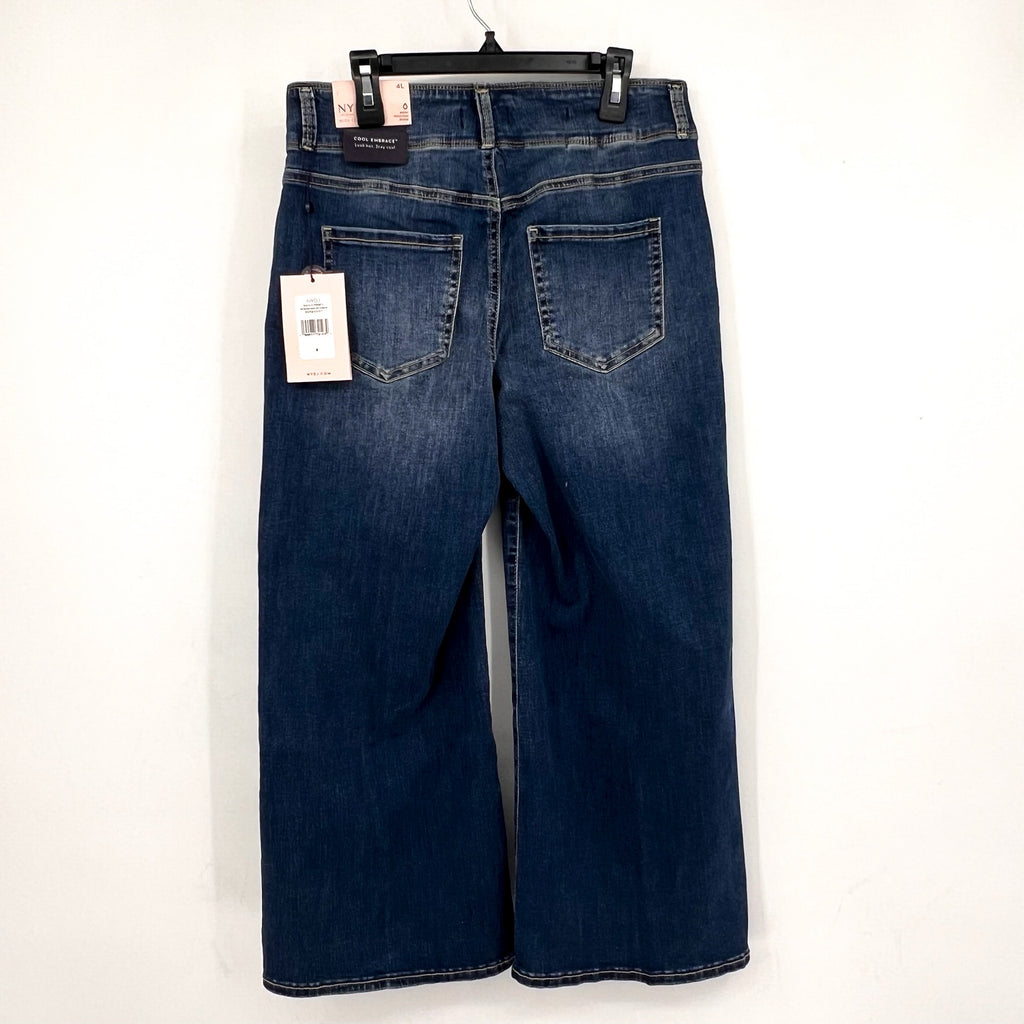 NYDJ Womens Major Wide Leg Capri Jeans Size 4 Long Serendipity Blue NWT