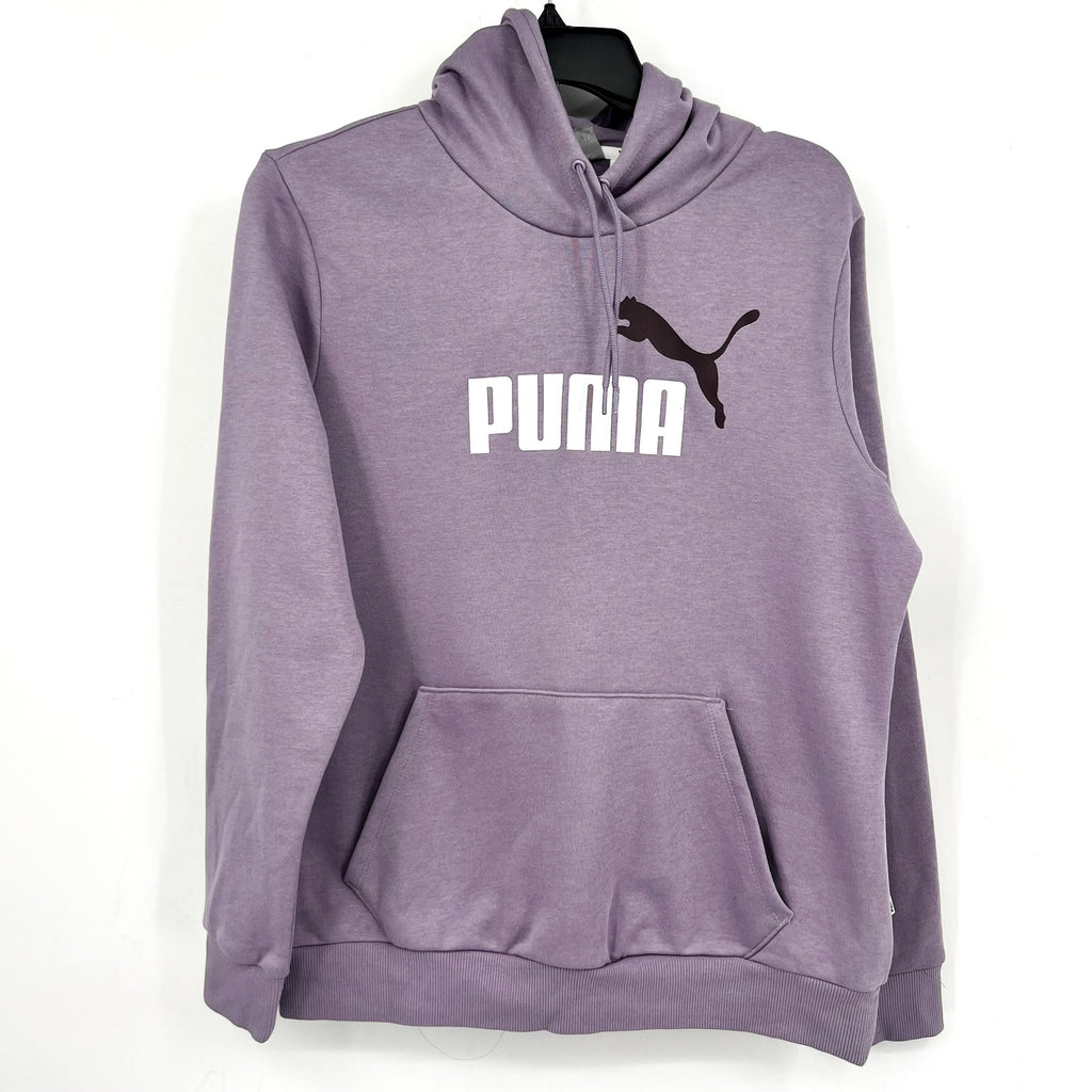 PUMA Womens Essentials Big Logo Hoodie Large Purple Pale Plum Sweatshirt NWT