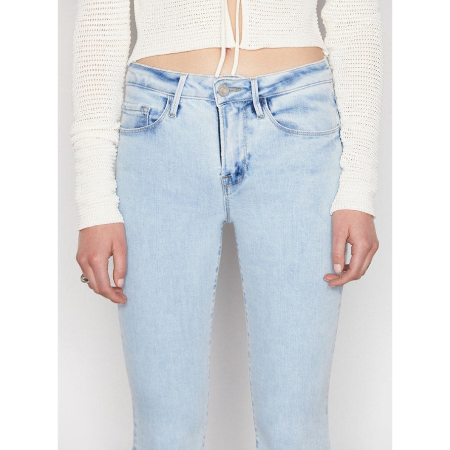 FRAME Womens Le Crop Mini Boot Cut Jeans Size 27 US 4 Atwood Light Wash Blue NWT