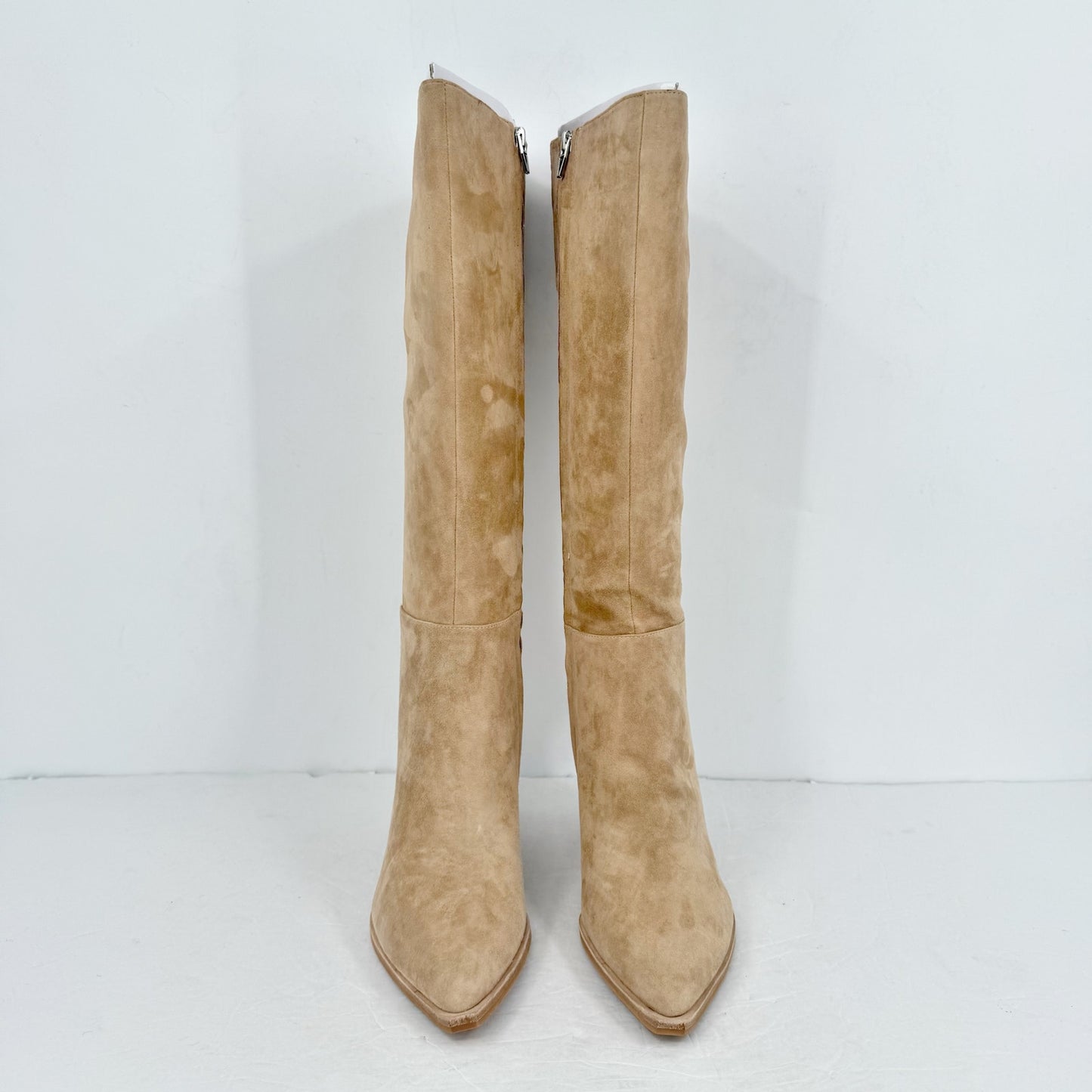 Dolce Vita Womens Auggie Knee High Heeled Boots US 8 M Tan Camel Leather NIB